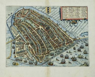 1581 c. Guicciardini View of Amsterdam -- Amstelredamum: Title: 1581 c. Guicciardini View of Amsterdam -- AmstelredamumCartographer: L GuicciardiniYear / Place: 1581 c., AntwerpMap Dimension (in.): 9.2 X 12.4 in. This is an excellent and rarely seen view