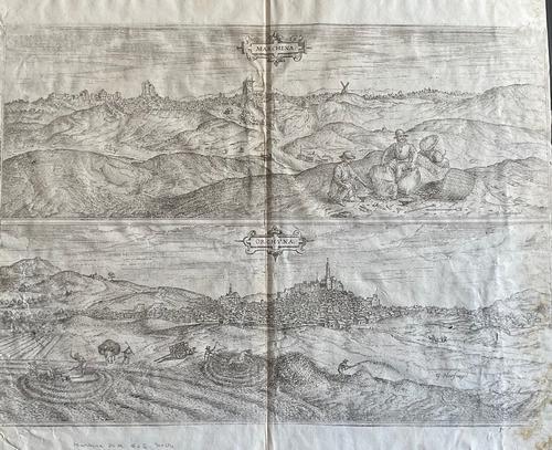 Spanish towns of Marchena & Osuna by Braun & Hogenberg, (1 of 4)
