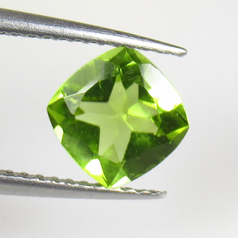 1.41 Ct Natural Pakistan Peridot Cushion Cut: No Reserve! Title: 1.41 Ct Natural Pakistan Peridot Cushion Cut Stone Clarity: VVS Gemstone: Natural Peridot Carat Weight: 1.41 Size/Dimensions: 6.80 x 6.60 x 4.00 mm Additional Information: Top Class