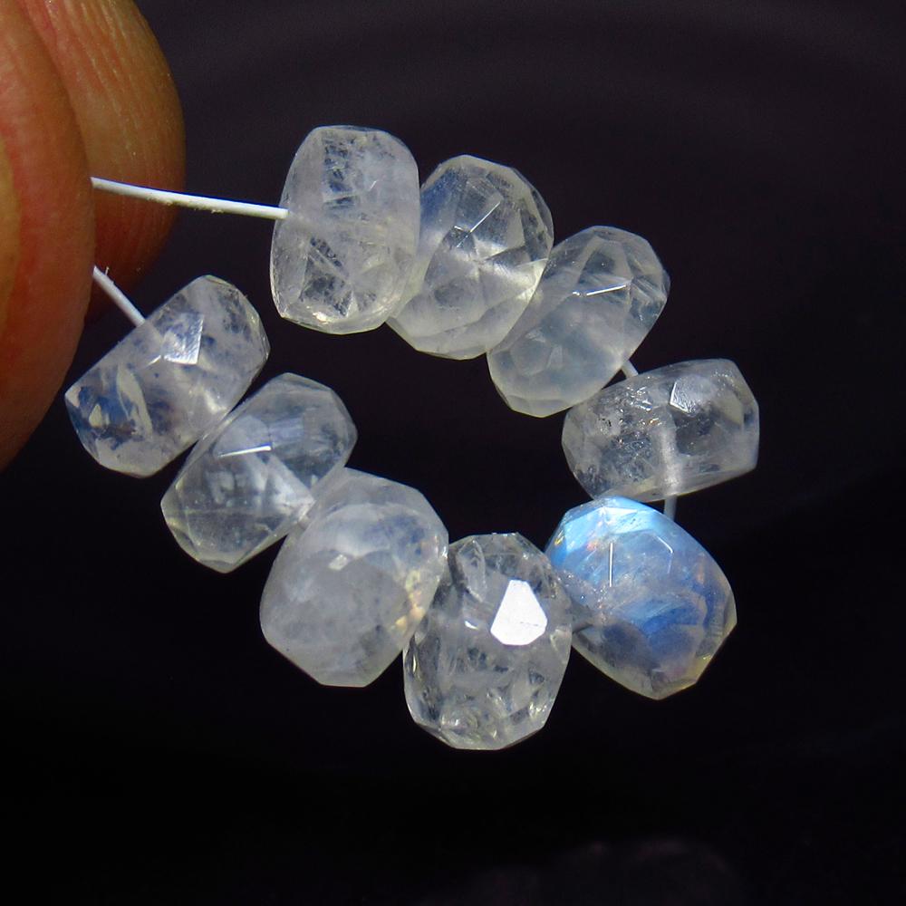 8.75 Ct Natural 9 Drilled Blue Moonstone Round Beads: No Reserve! Title: 8.75 Ct Natural 9 Drilled Blue Moonstone Round Beads Stone Clarity: Semi-Transparent Gemstone: Natural Moonstone Beads Carat Weight: 8.75 Size/Dimensions: 5.70 - 6.00 mm / 9 PC's Ad