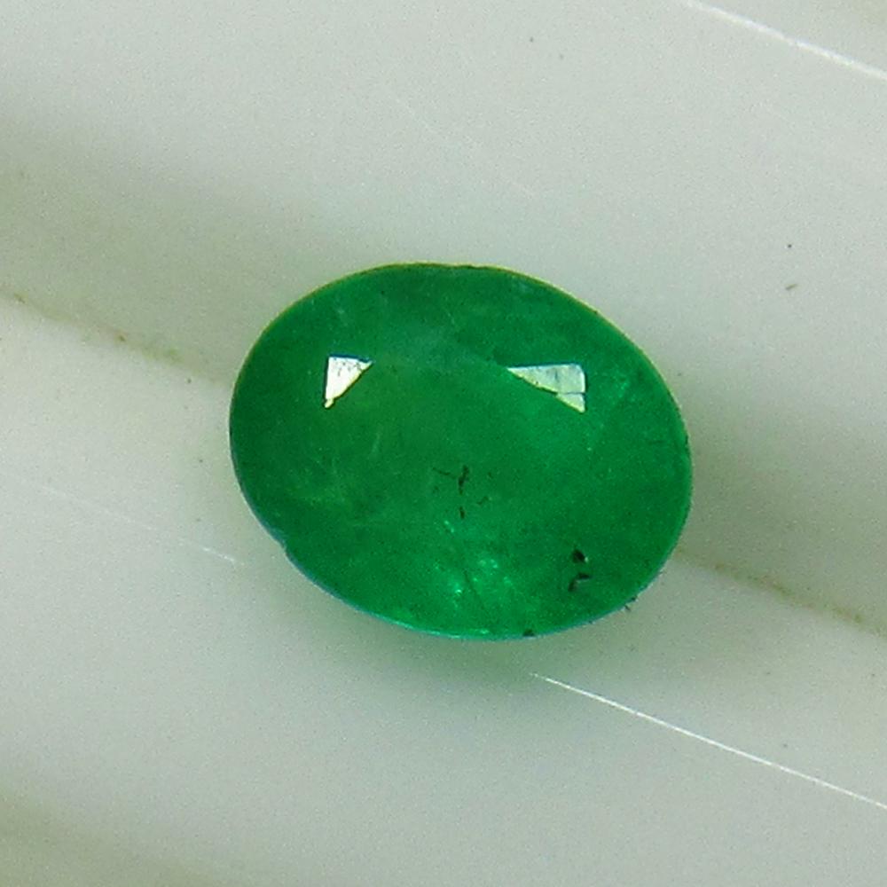 0.92 Ct Natural Zambian Emerald Oval Cut (1 of 3)