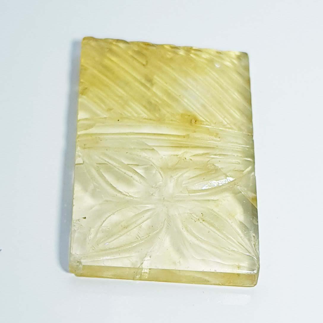 33.07 Ct Natural Fluorite Rectangular Flower Cut (1 of 5)