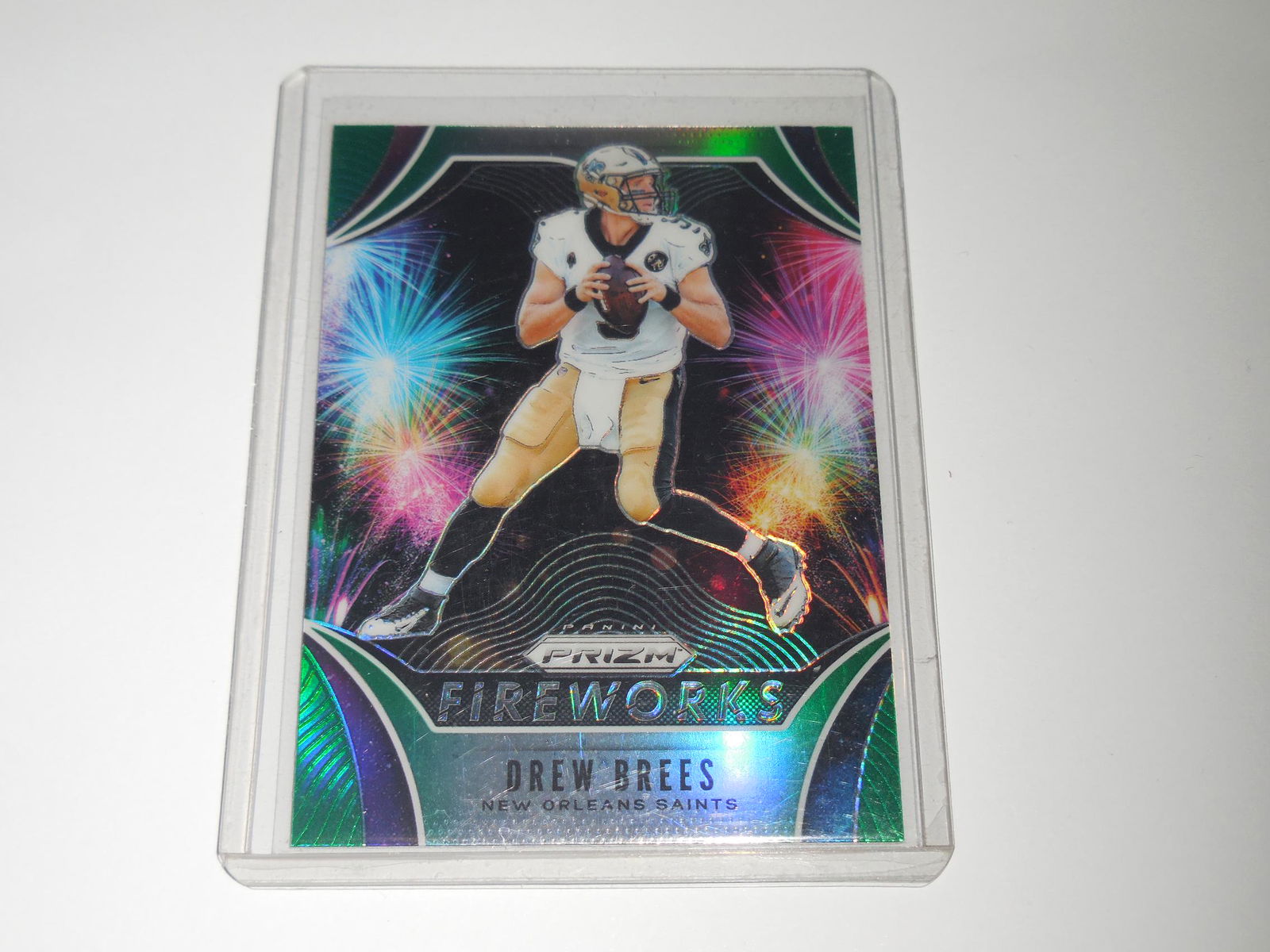 2019 PRIZM DREW BREES FIREWORKS GREEN PRIZM (1 of 2)
