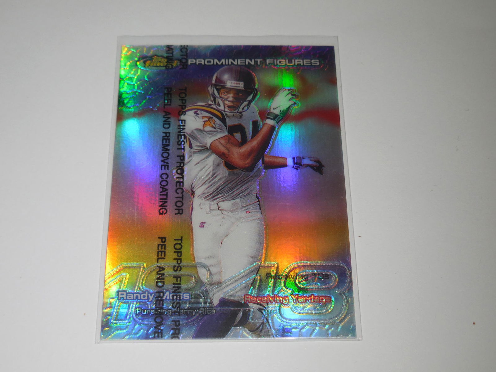 1999 TOPPS FINEST RANDY MOSS REFRACTOR #'D/1848 (1 of 2)