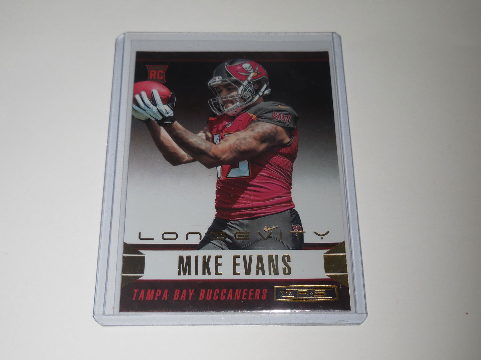 2014 PANINI R&S MIKE EVANS LONGEVITY HOLO ROOKIE CARD (1 of 2)