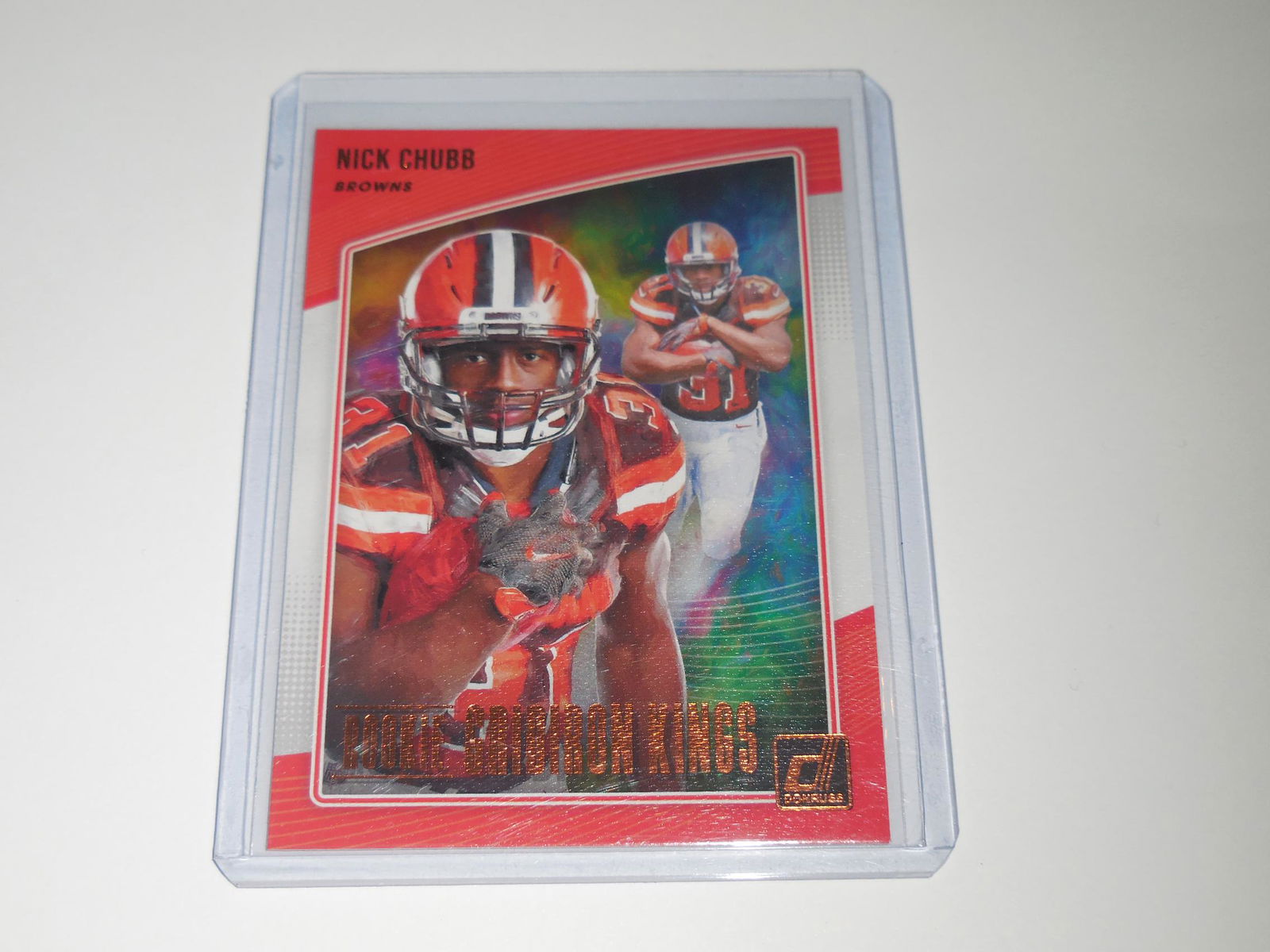 2018 DONRUSS NICK CHUBB CANVAS ROOKIE CARD (1 of 2)