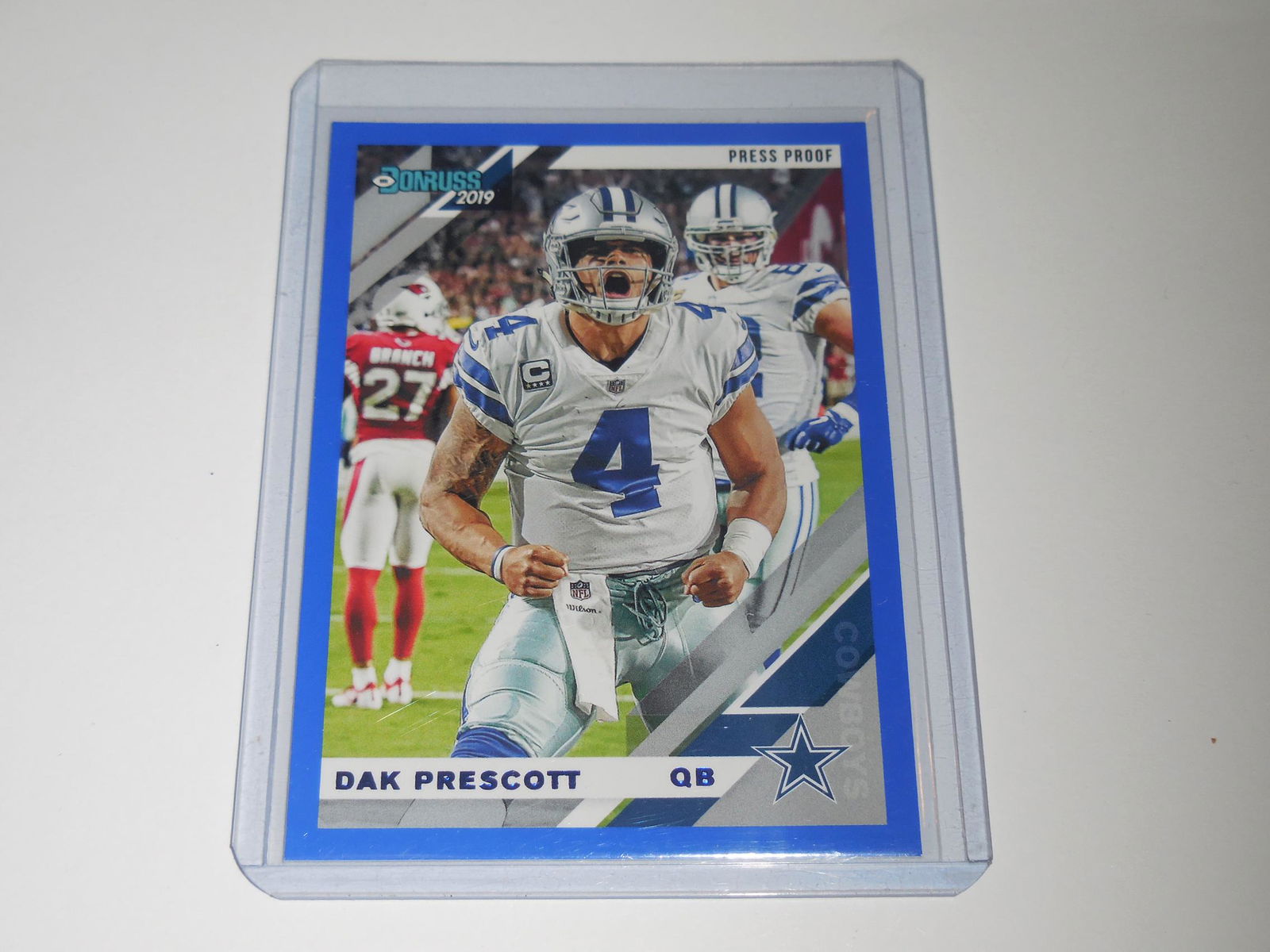 2019 DONRUSS DAK PRESCOTT BLUE PRESS PROOF VARIATION (1 of 2)
