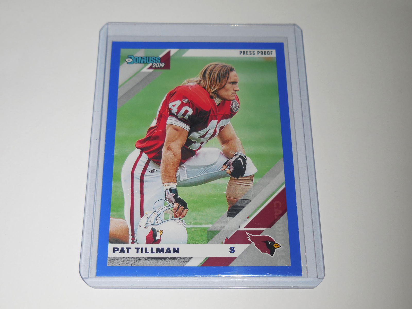 2019 DONRUSS PAT TILLMAN BLUE PRESS PROOF VARIATION (1 of 2)