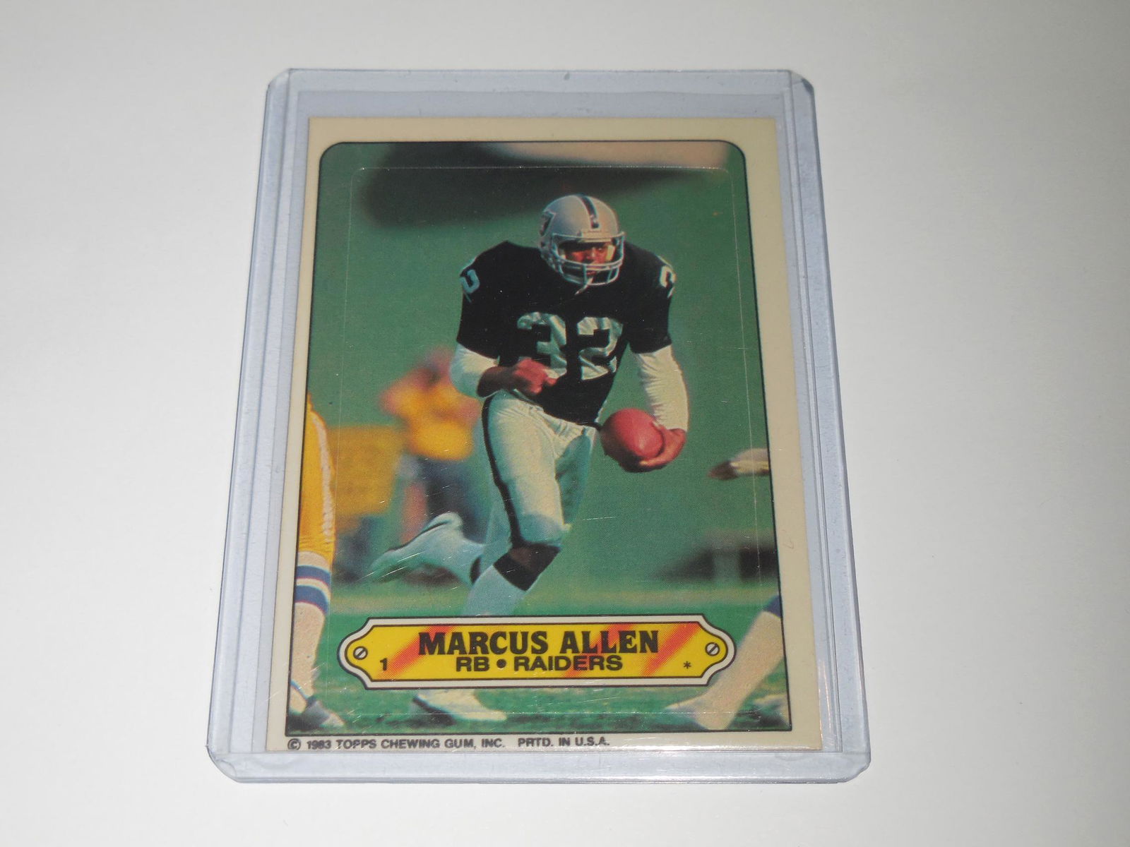 1983 TOPPS MARCUS ALLEN ROOKIE CARD STICKER (1 of 2)