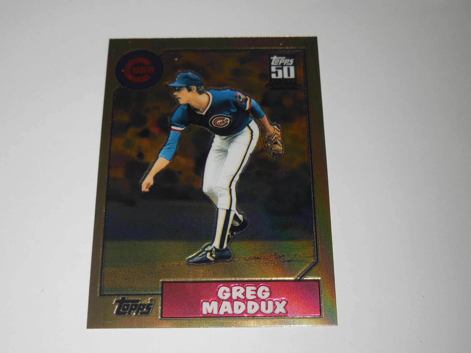 2001 TOPPS CHROME 50 YEARS GREG MADDUX ROOKIE CARD RP (1 of 2)
