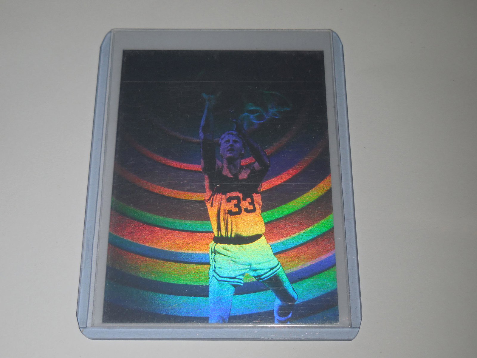 RARE 1992 LIME ROCK LARRY BIRD HOLOGRAM CARD #2: No Reserve! Title: RARE 1992 LIME ROCK LARRY BIRD HOLOGRAM CARD #2 Description: THIS IS A VERY NICE CARD FOR ANY COLLECTOR. APPROXIMATELY NEAR MINT CONDITION OR BETTER. COMES WITH SLEEVE AND TOP LOADE