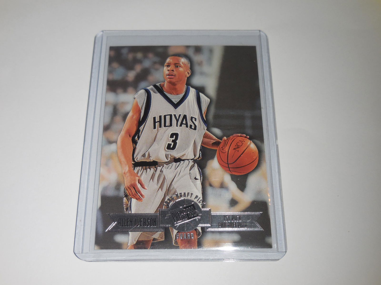 1996-97 PRESS PASS ALLEN IVERSON ROOKIE CARD HOYAS (1 of 2)