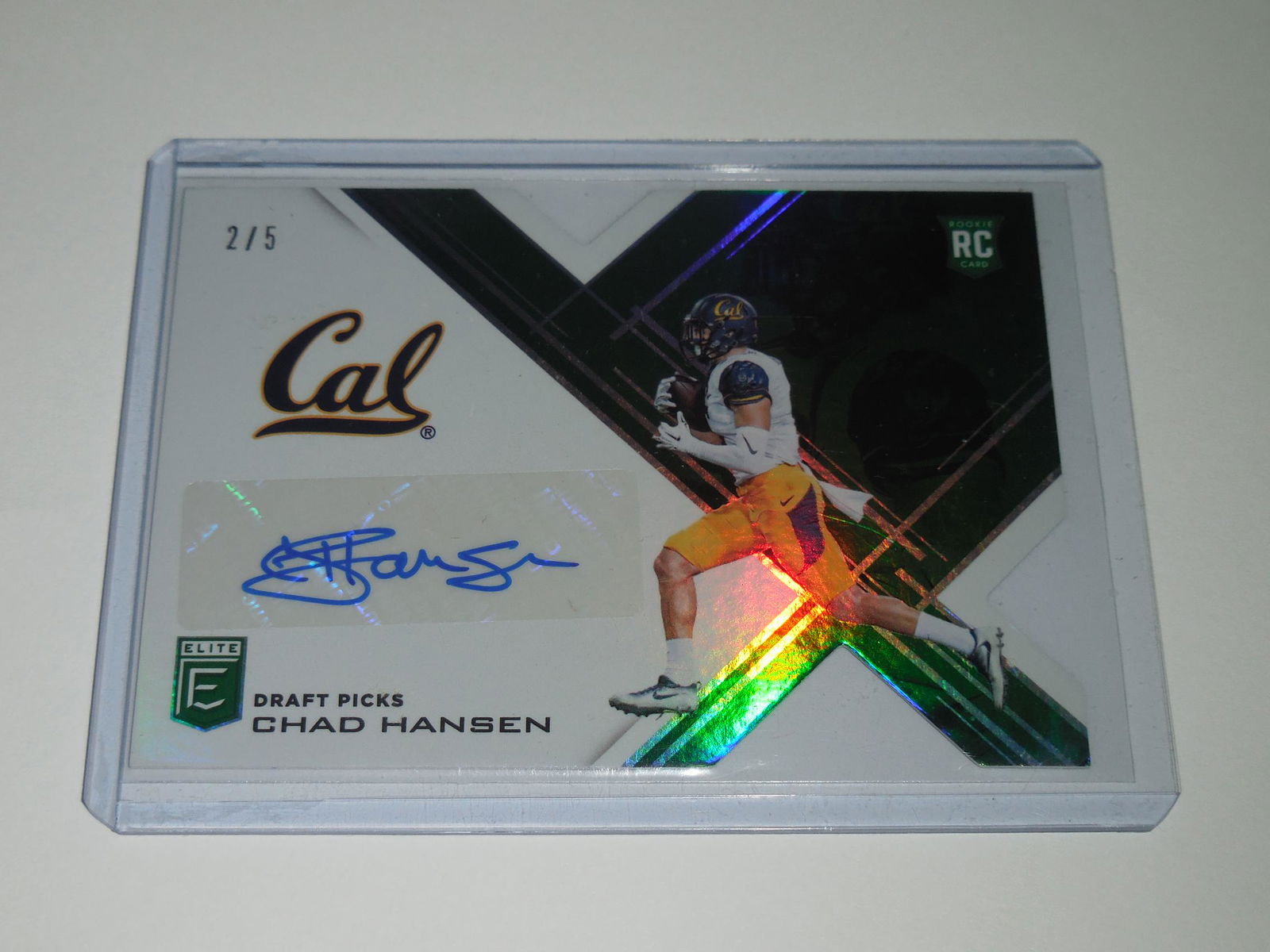 2017 ELITE CHAD HANSEN AUTO ROOKIE CARD #'D 2/5 ONLY 5 (1 of 2)
