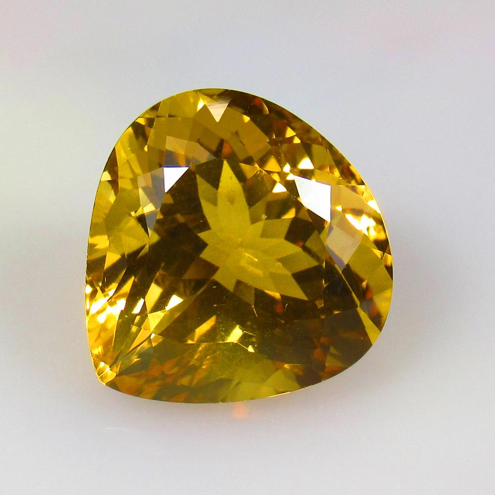 15.85 Ct Natural Yellow Citrine Pear Cut (1 of 2)