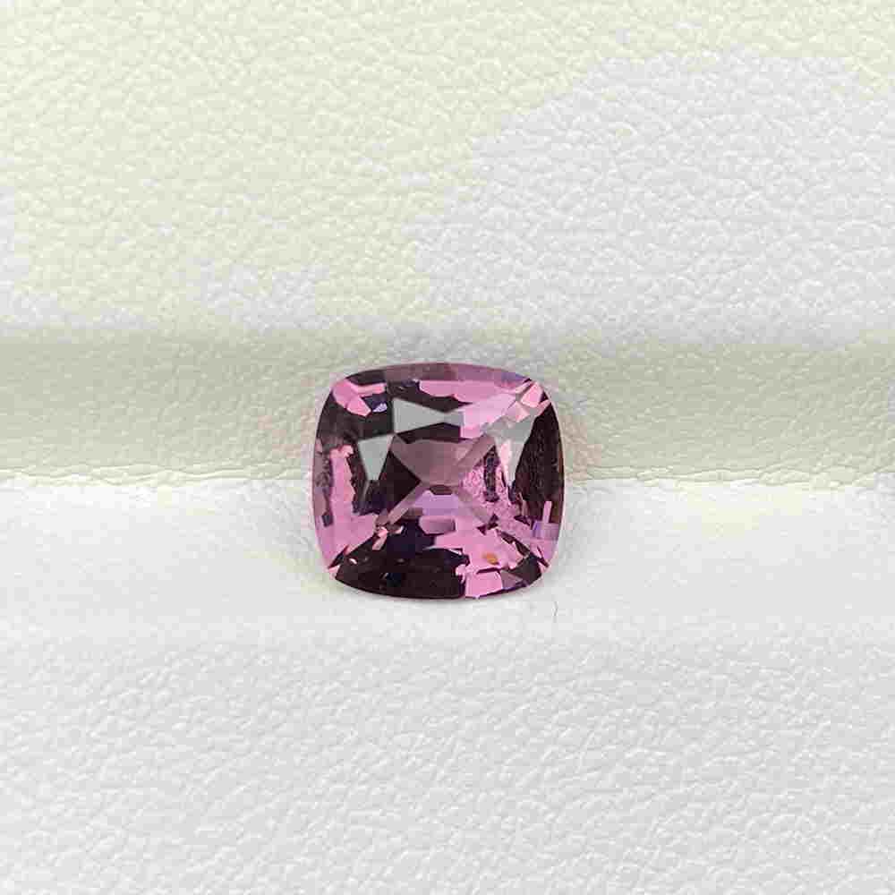 Natural Unheated Pink Spinel 2.42 Cts Madagascar: Title: Natural Unheated Pink Spinel 2.42 Cts Madagascar Cushion Cut Loose Gemstone Color/Clarity: Purplish Pink/VS Gemstone Type: Spinel Carat Weights: 2.42 Size/Dimensions: 8.44MM X 7.91MM X 4.71MM R
