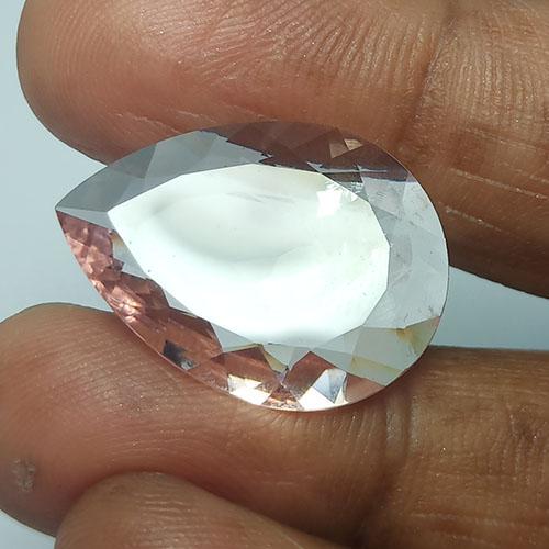9.80 CTS NATURAL MORGANITE PEAR SHAPE LIGHT PEACH COLOR (1 of 7)