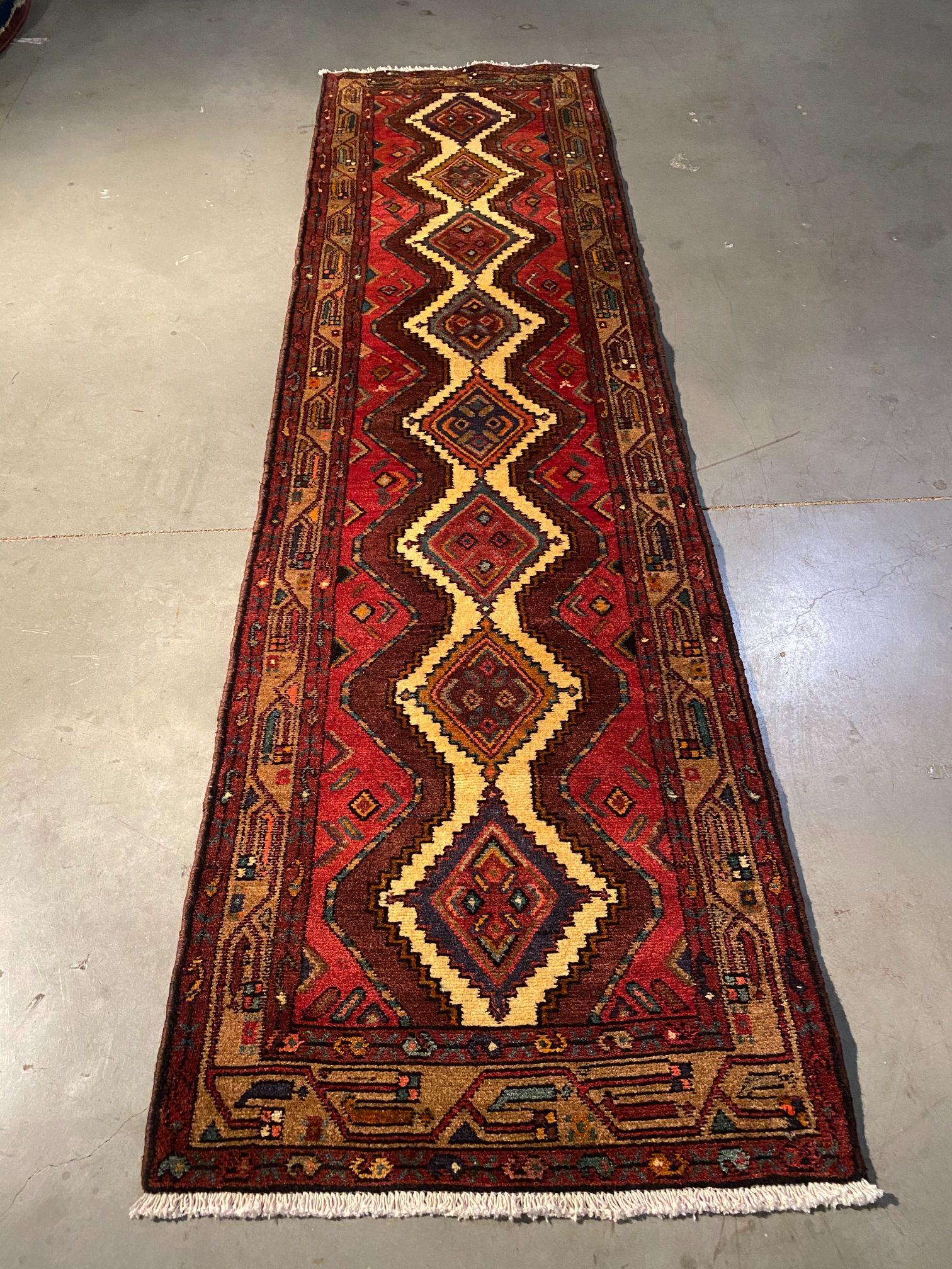 EXQUISITE FINE PERSIAN RUNNER 2'.9" X 10'.1" (1 of 9)