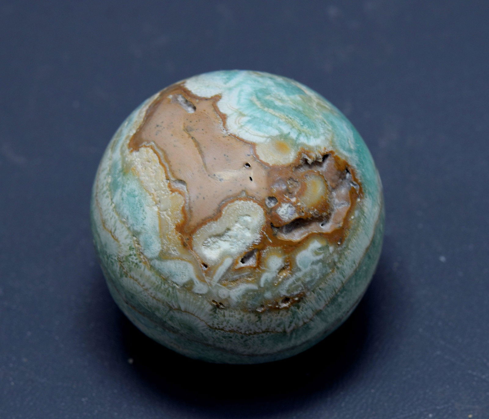 Carribean Calcite Sphere Ball , Blue Calcite Gemstone (1 of 6)