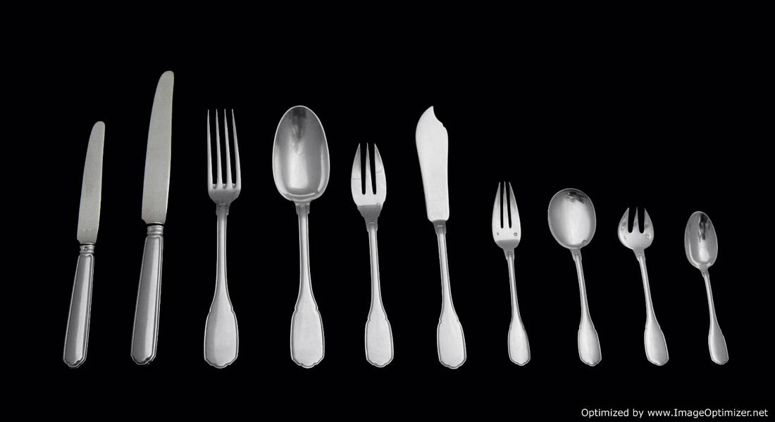 Christofle - 123pc. Sterling Silver Flatware Set + (1 of 12)