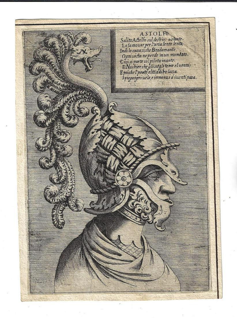 1570 Engraving of Astolfo Orlando Furioso (1 of 1)