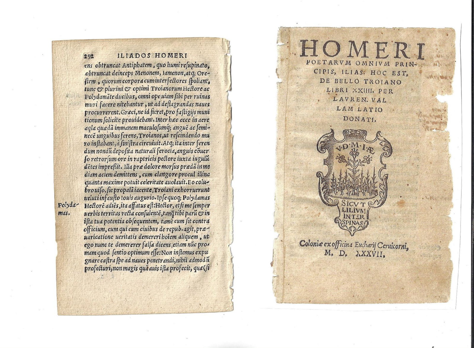 1537 Leaf Illiad by Homer (1 of 1)