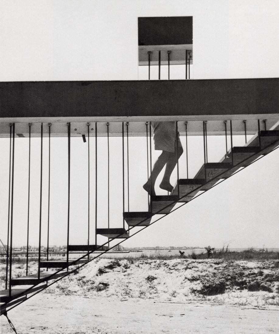 ANDRE KERTESZ - Disappearing Act, USA, 1955: Artist: Andre Kertesz Title: Disappearing Act, USA, 1955 Medium: Photo Litho, 1984, Switzerland Dimensions: 6.55x7.85" Description: Heat Wax Mounted on 8.5x11" Conservation Board Artist Bio: Andre Ker