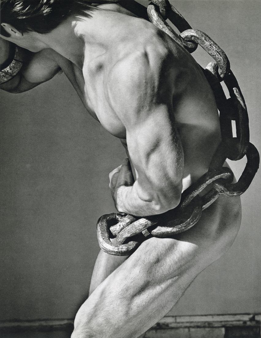 HERB RITTS - Man with Chain, Los Angeles, 1985 (1 of 1)