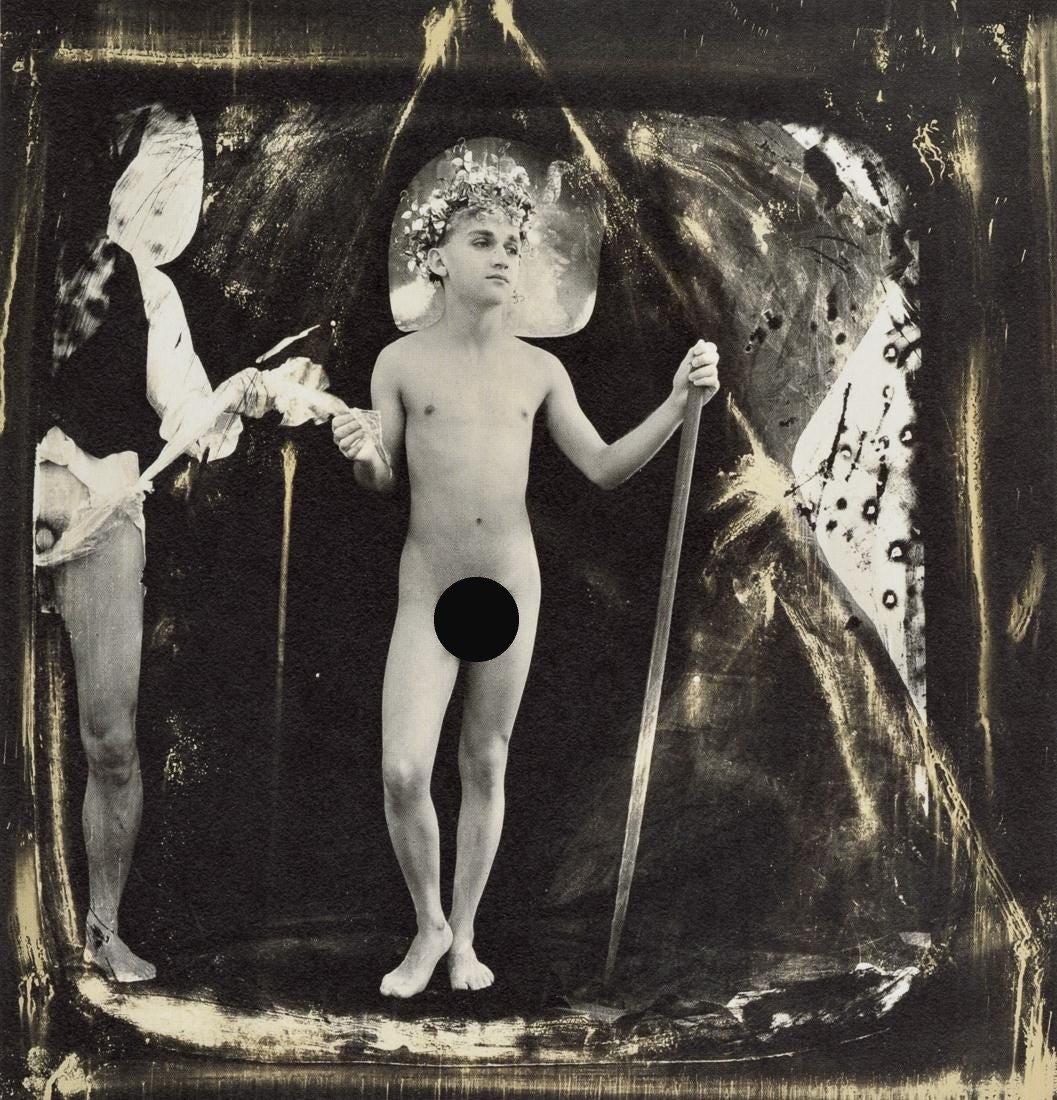 JOEL-PETER WITKIN - Von Gloeden in Asien, 1984: Artist: Joel-Peter Witkin Title: Von Gloeden in Asien, 1984 Medium: Photo Litho, 2011, Czech Republic Dimensions: 6.45x6.7" Description: Heat Wax Mounted on 8.5x11" Conservation Board Artist Bio: Joel