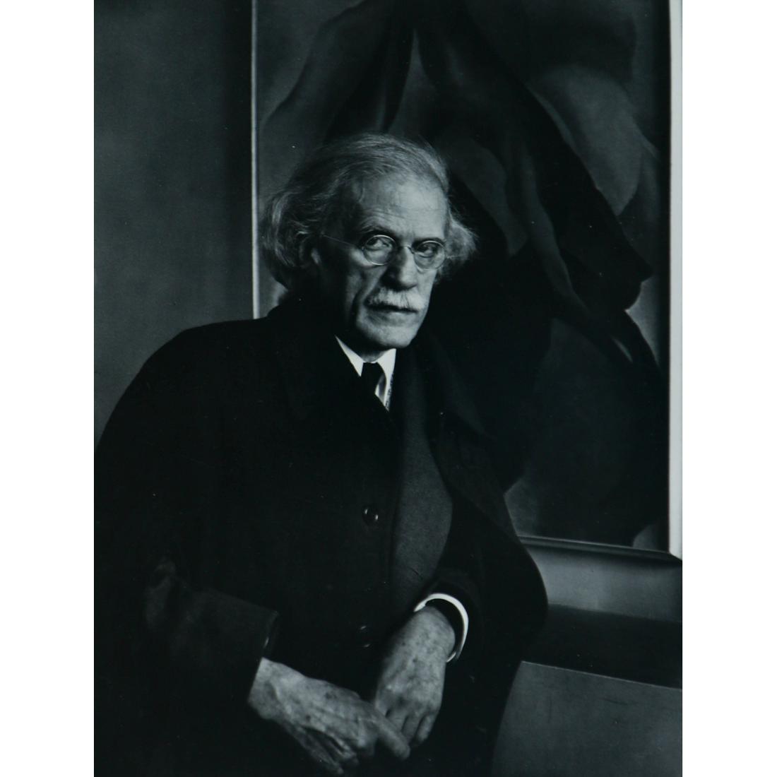 IMOGEN CUNNINGHAM - Alfred Stieglitz, NY, 1934: Artist: IMOGEN CUNNINGHAM Print Title: Alfred Stieglitz, New York, 1934 (Limited Edition Folio of 2500) Medium: Duotone Photo-Lithograph Printing Date: 1969 Printed in the USA Image size approx.: 9.5