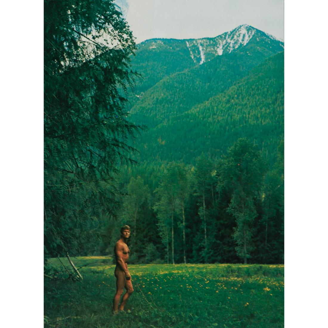 ROY DEAN - Nude in nature, Male Nude: Artist: ROY DEAN Print Title: Nude in nature (Male Nude) Medium: Color Photolithograph Printing Date: 1970s Printed in Japan Image Size approx.: 11 x 8.5 inches Reserve: $50.00 Shipping: Domestic: Fla