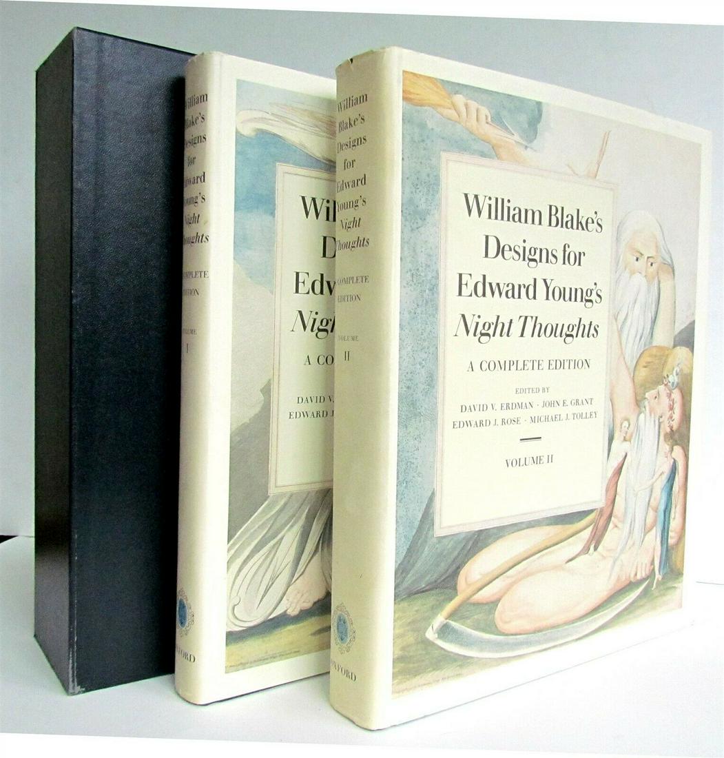 2 VOLUMES William Blake's Designs for Edward Young's: William Blake's Designs for Edward Young's "Night Thoughts": A Complete Edition 537 watercolour drawings, with their sub-series of 43 engravings, reproduced in these volumes constitute William Blake's