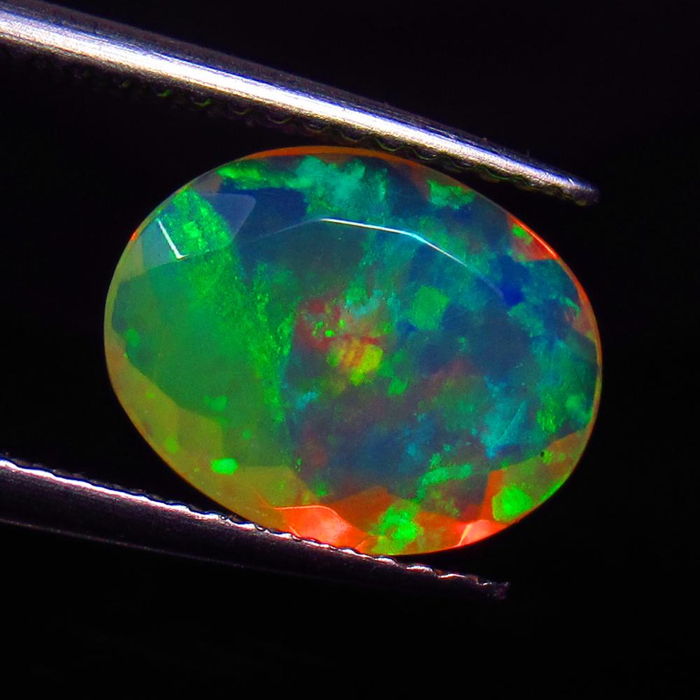 1.85 Ctw Natural Ethiopian Multicolor Fire Opal Oval (1 of 2)