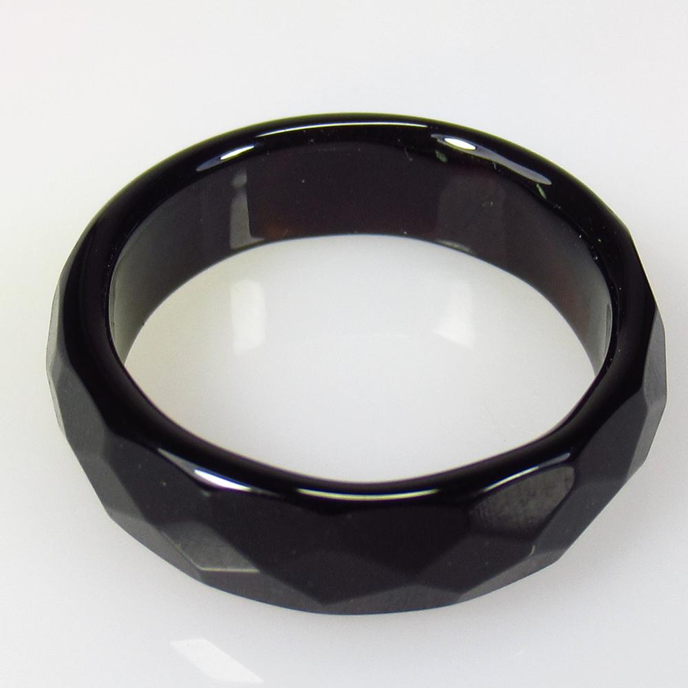 9.36 Ctw Natural Onyx Round Ring (1 of 2)