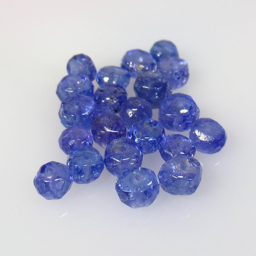 10.71 Ctw Natural 21 Drilled Tanzanite Round Beads: No Reserve! Title: 10.71 Ctw Natural 21 Drilled Tanzanite Round Beads Stone Clarity: Transparent Gemstones: Tanzanite Beads Carat Weights: 10.71 Size/Dimensions: 3.70 - 4.60 mm / 21 Pc's Additional In
