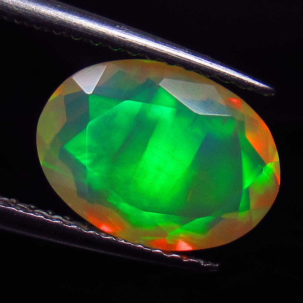 1.97 Ctw Natural Ethiopian Multicolor Fire Opal Oval (1 of 2)