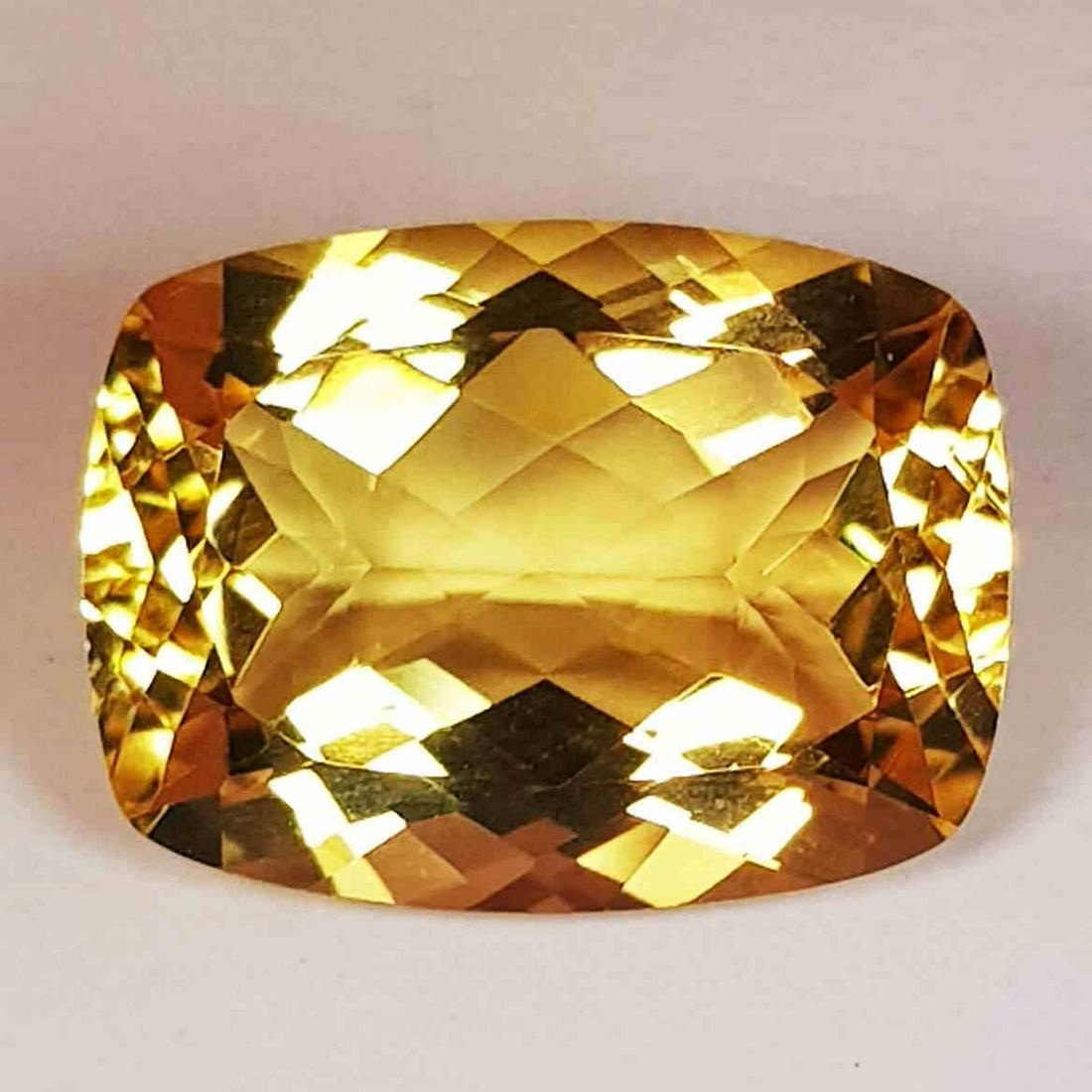 10.40 ct Natural Citrine Cushion Cut (1 of 5)
