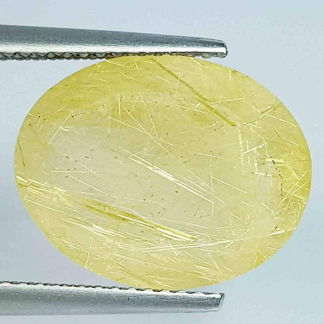 Natural Golden Rutile Quartz Oval Cut 7.55 Ct (1 of 5)