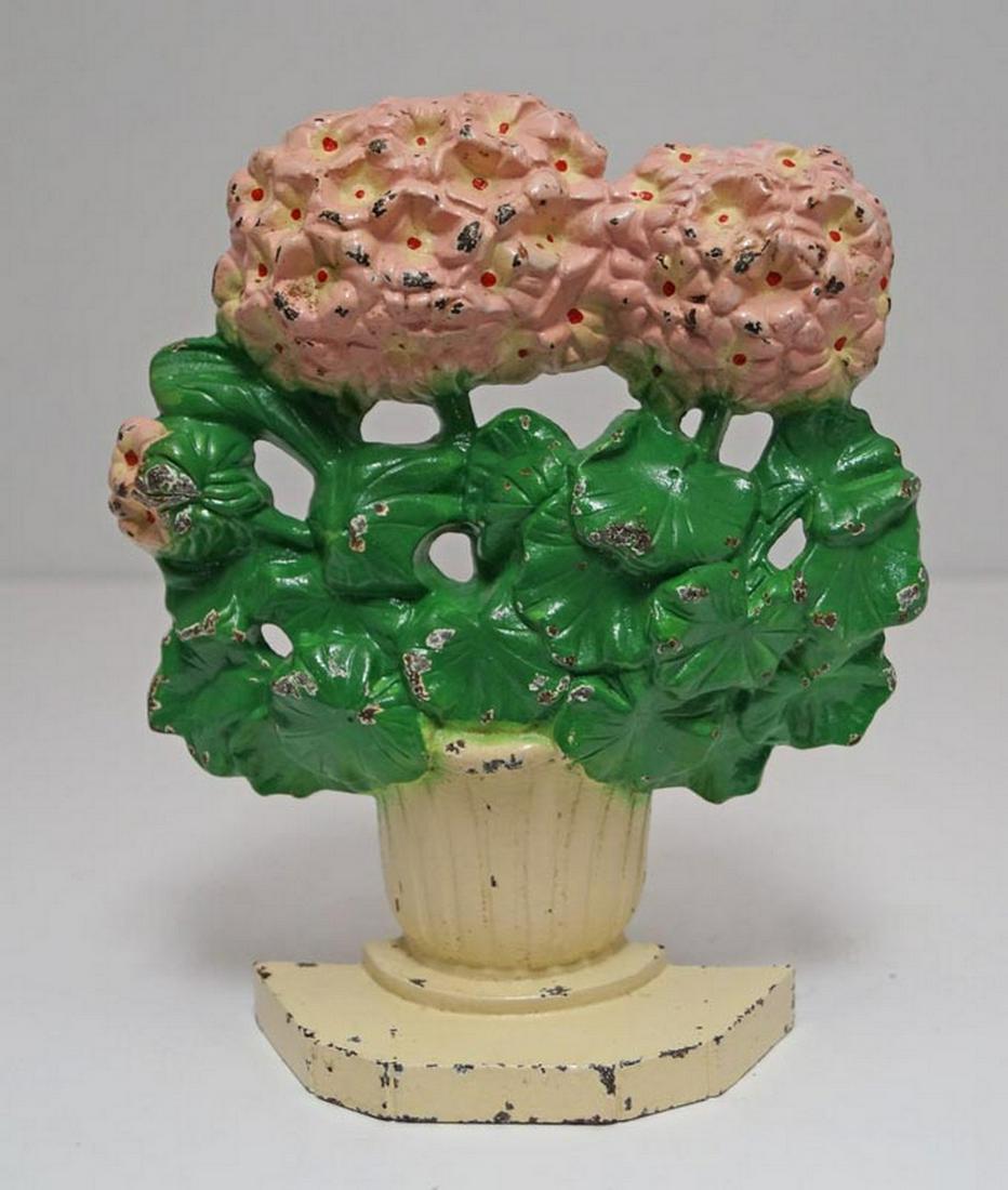 Antique Primrose Flower Cast Iron Hubley Doorstop (1 of 4)