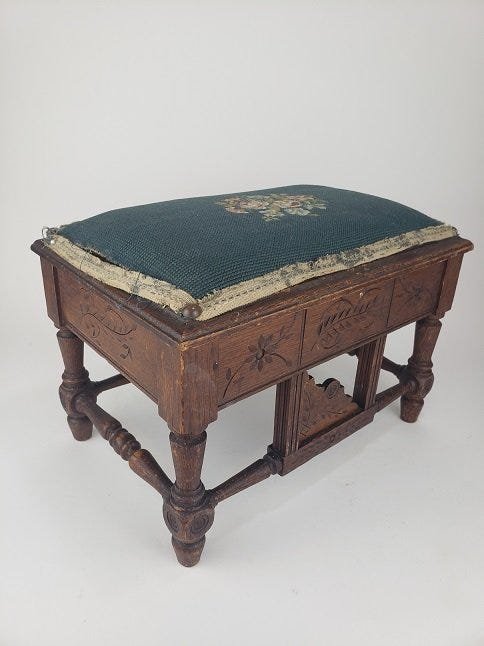 Victorian Ornate Footstool (1 of 4)