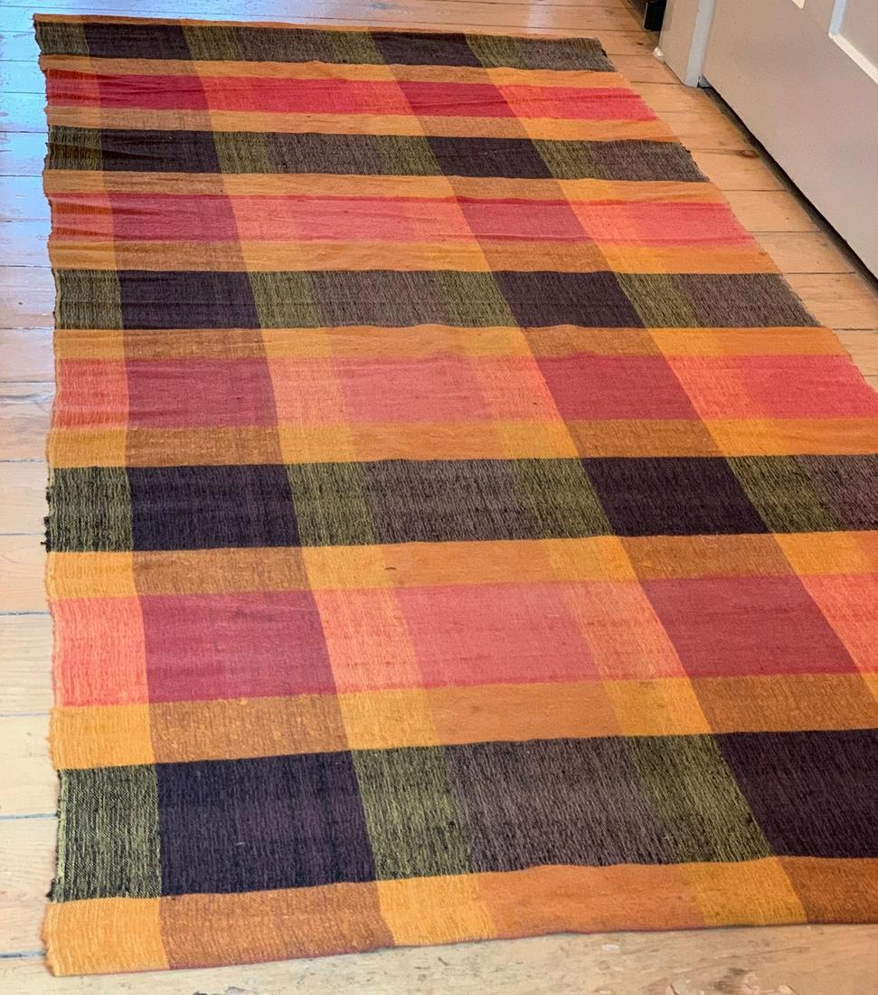 c. 1900 Rare Early Rag Carpet (1 of 3)