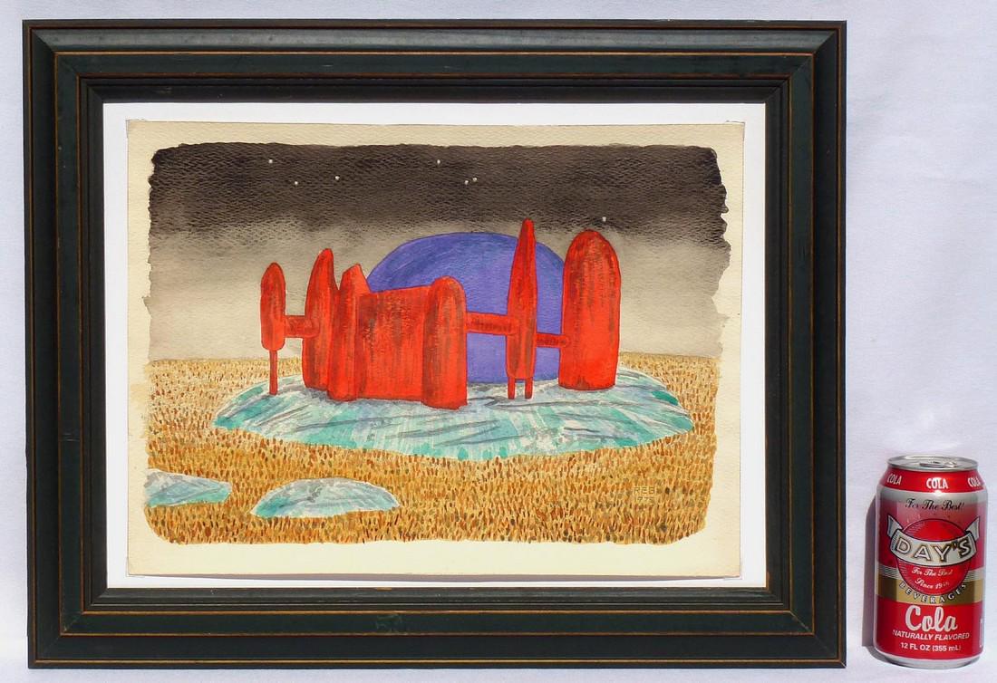 A Painting of Alien buildings by Robert E. Gilbert (1 of 3)