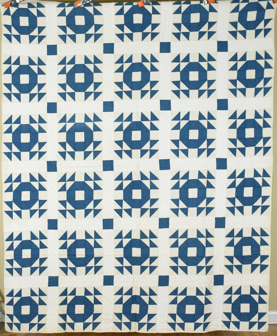 1880's Blue & White Quilt (1 of 7)