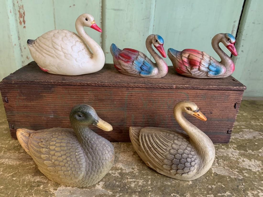 Lot Of Five 1940's Celluloid Birds Ducks (1 of 4)