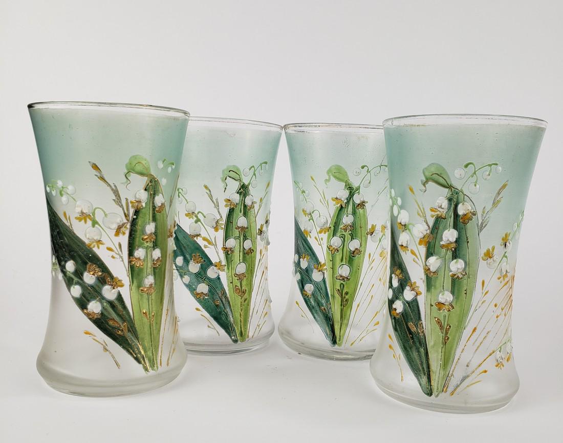 Victorian Glass Hand Painted Tumblers (1 of 5)
