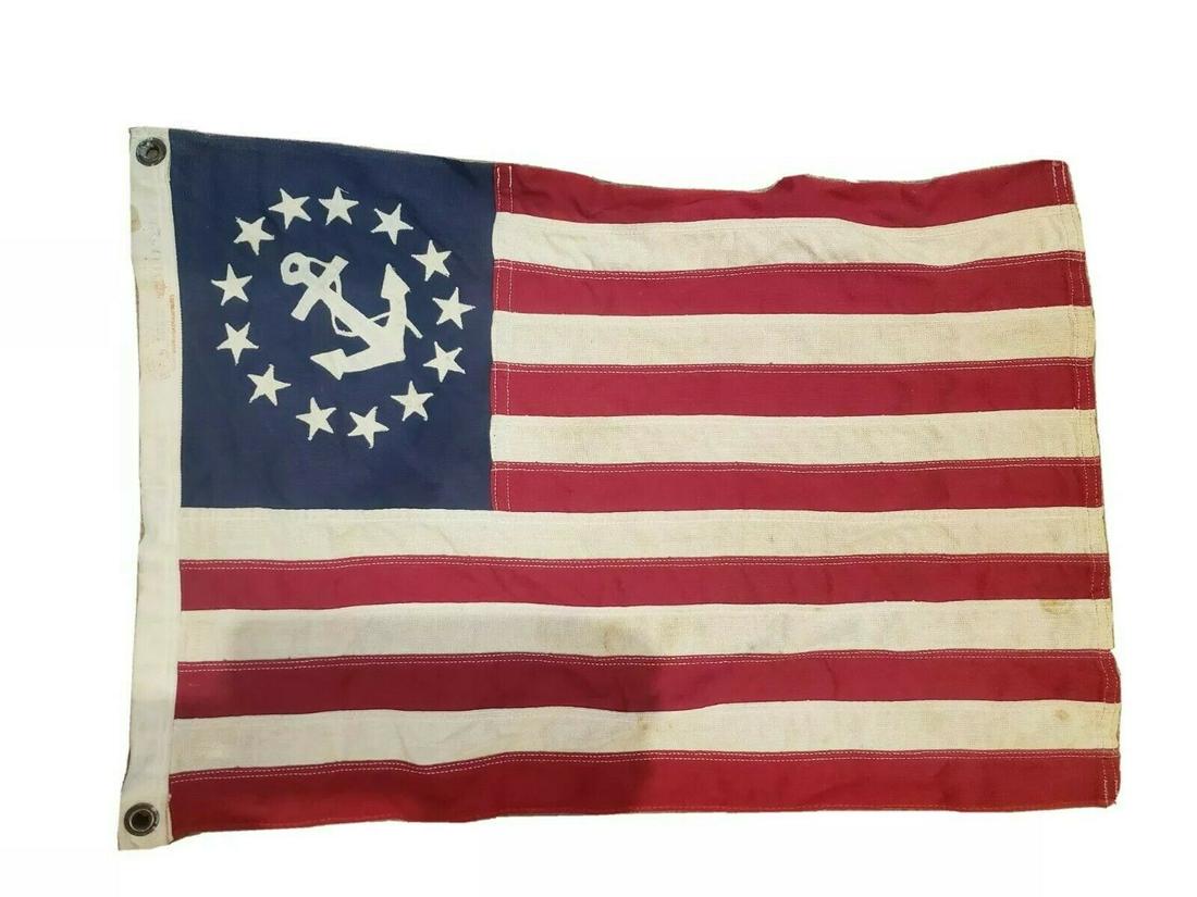 13 star American flag nautical naval anchor 16 x 22" (1 of 4)