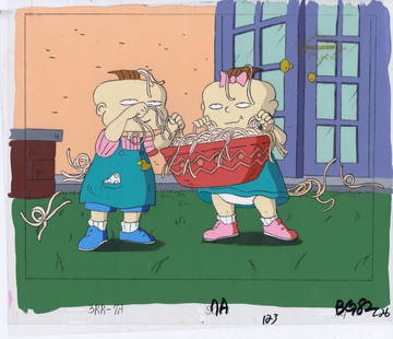 Rugrats Animation Art Original Production Cel Cell: Title: Rugrats Animation Art Original Production Cel Cell 1990s NickelodeonDescription: This cel was used to make an episode of RUGRATS.Original one-of-a-kind hand painted production cel (celluloid)