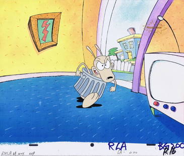 Rocko's Modern Life Animation Art Joe Murray Original: Title: Rocko's Modern Life Animation Art Joe Murray Original Production Cel Cell 1990sDescription: NICKELODEON & NICKTOONS 1993-1996 Cartoon Hit Rocko’s Modern Life. Original Hand Painted