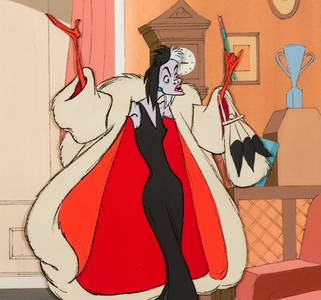 101 Dalmatians Cruella DeVille Original Animation Art