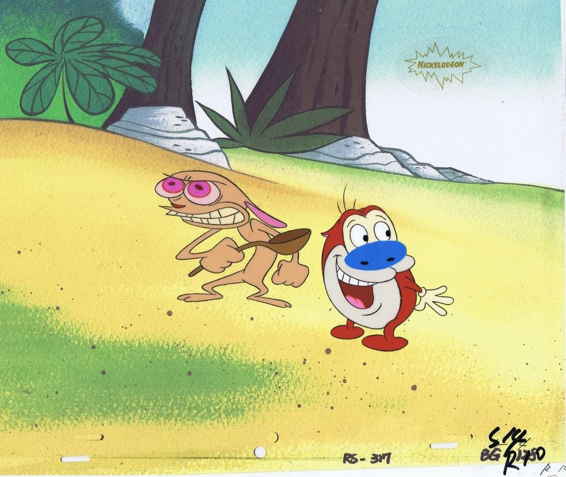 Ren & Stimpy Animation Art Original Production Cel Cell (1 of 2)