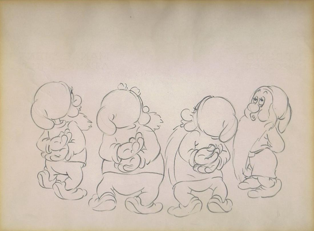 1937 Original Production Drawing from Snow White and (1 of 3)